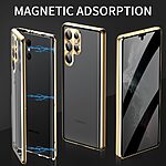 Θήκη Samsung Galaxy S24 Ultra 5G Mad Mask Metal Frame Series με μαγνητικό μεταλλικό πλαίσιο και διπλό Anti-Spy Φιμέ Tempered Glass για προστασία 360° μοιρών μαύρο - Image 3