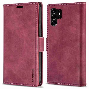 Θήκη Samsung Galaxy S24 Ultra 5G N.BEKUS Litchi Retro Texture Leather με βάση στήριξης