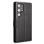 Θήκη Samsung Galaxy S24 Ultra 5G QIALINO book v4 με μαγνητικό κούμπωμα από Premium αυθεντικό δέρμα Genuine Cowhide μαύρο - Image 4