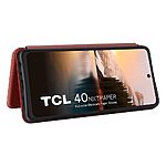 Θήκη TCL 40 NXTPAPER 4G Mad Mask Carbon Folio Series με βάση στήριξης, υποδοχή καρτών και μαγνητικό κούμπωμα Flip Wallet από συνθετικό δέρμα και εσωτερικό TPU καφέ - Image 3