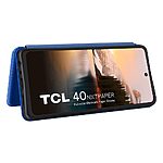 Θήκη TCL 40 NXTPAPER 4G Mad Mask Carbon Folio Series με βάση στήριξης, υποδοχή καρτών και μαγνητικό κούμπωμα Flip Wallet από συνθετικό δέρμα και εσωτερικό TPU μπλε - Image 3