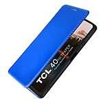 Θήκη TCL 40 NXTPAPER 4G Mad Mask Carbon Folio Series με βάση στήριξης, υποδοχή καρτών και μαγνητικό κούμπωμα Flip Wallet από συνθετικό δέρμα και εσωτερικό TPU μπλε - Image 5