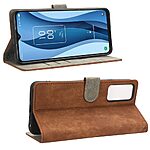 Θήκη TCL 40 NXTPAPER 5G Mad Mask RFID Blocking V2 Προστασία Ασύρματης Ανάγνωσης Καρτών Leather με βάση στήριξης, υποδοχές καρτών και μαγνητικό κούμπωμα καφέ - Image 3