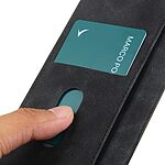 Θήκη Vivo Y36 KHAZNEH Litchi Retro Texture Leather με βάση στήριξης, υποδοχές καρτών και μαγνητικό κούμπωμα μαύρο - Image 5