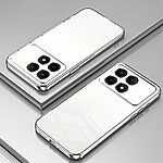 Θήκη Xiaomi Poco X6 Pro 5G Mad Mask Electroplating Series Thin Frame Πλάτη από Premium TPU με μεταλιζέ περίβλημα ασημί - Image 2