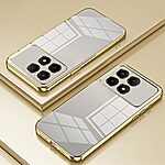 Θήκη Xiaomi Poco X6 Pro 5G Mad Mask Electroplating Series Thin Frame Πλάτη από Premium TPU με μεταλιζέ περίβλημα χρυσό - Image 2