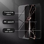 Θήκη Xiaomi Poco X6 Pro 5G OEM σχέδιο Marble με Πλάτη Tempered Glass TPU μαύρο - Image 2