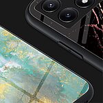 Θήκη Xiaomi Poco X6 Pro 5G OEM σχέδιο Marble με Πλάτη Tempered Glass TPU μαύρο - Image 3