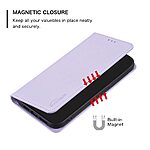 Θήκη Xiaomi Redmi Note 13 5G BINFEN COLOR Leather Wallet series 9 με βάση στήριξης, υποδοχές καρτών και μαγνητικό κούμπωμα μωβ - Image 4