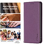 Θήκη Xiaomi Redmi Note 13 Pro 4G / Poco M6 Pro BINFEN COLOR Leather Wallet series 9 με βάση στήριξης, υποδοχές καρτών και μαγνητικό κούμπωμα μωβ σκούρο - Image 5