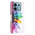Θήκη Xiaomi Redmi Note 13 Pro 4G / Poco M6 Pro OEM Colorful Petals με βάση στήριξης, υποδοχές καρτών και μαγνητικό κούμπωμα Flip Wallet από συνθετικό δέρμα και TPU - Image 5