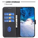 Θήκη Xiaomi Redmi Note 13 Pro 5G / Poco X6 5G BINFEN COLOR Leather Wallet series 12 με βάση στήριξης, υποδοχές καρτών και μαγνητικό κούμπωμα μαύρο - Image 3