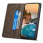 Θήκη Xiaomi Redmi Note 13 Pro+ 5G DIERFENG DF 05 Foldable Series με βάση στήριξης, υποδοχή καρτών και μαγνητικό κούμπωμα Flip Wallet από συνθετικό δέρμα και εσωτερικό TPU καφέ - Image 3