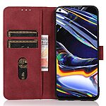 Θήκη Xiaomi Redmi Note 13 Pro+ 5G KHAZNEH Litchi Skin Texture Leather με βάση στήριξης, υποδοχές καρτών και μαγνητικό κούμπωμα κόκκινο - Image 3