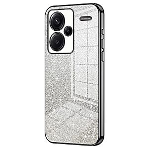 Θήκη Xiaomi Redmi Note 13 Pro+ 5G OEM πλάτη με διακριτικό γκλίτερ V2 από αντικραδασμικό Premium TPU μαύρο