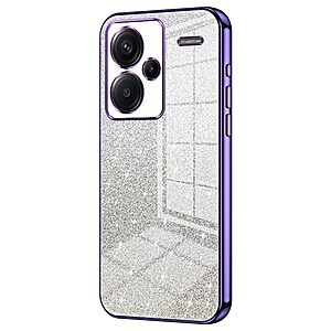 Θήκη Xiaomi Redmi Note 13 Pro+ 5G OEM πλάτη με διακριτικό γκλίτερ V2 από αντικραδασμικό Premium TPU μωβ