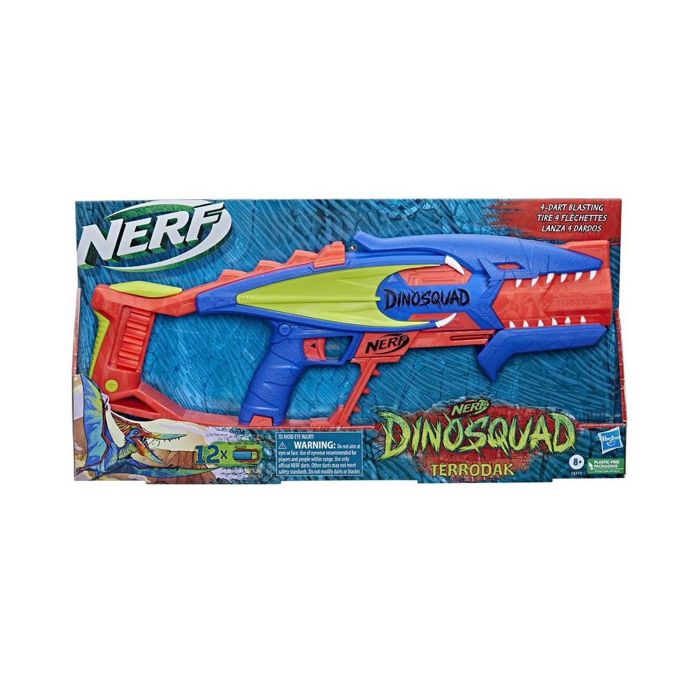 0056181_0 Hasbro Nerf Εκτοξευτής Terrodak Dinosquad για 8+ Ετών (F6313) (HASF6313) - Image 1