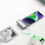 Mini power bank lipstick iPhone ασημί - compact σχεδιασμός