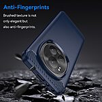 Θήκη Honor Magic6 Pro 5G Mad Mask Brushed TPU Carbon Πλάτη μπλε - Image 3