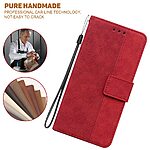 Θήκη Honor X8b Mad Mask Leather Wallet Case Geometry Style με βάση στήριξης, υποδοχές καρτών και μαγνητικό κούμπωμα Flip Wallet από συνθετικό δέρμα κόκκινο - Image 5