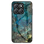 Θήκη Honor X8b OEM σχέδιο Marble με Πλάτη Tempered Glass TPU σμαραγδί