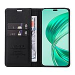 υποδοχή καρτών και μαγνητικό κούμπωμα Flip Wallet από συνθετικό δέρμα και TPU μαύρο