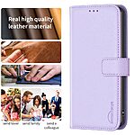 Θήκη Samsung Galaxy A35 5G BINFEN COLOR Leather Wallet series 12 με βάση στήριξης, υποδοχές καρτών και μαγνητικό κούμπωμα μωβ - Image 4