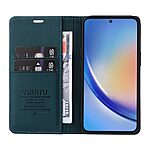 υποδοχή καρτών και μαγνητικό κούμπωμα Flip Wallet από συνθετικό δέρμα και TPU πράσινο