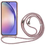 Θήκη Samsung Galaxy A55 5G OEM Soft Silicone Sockproof v3 πλάτη με κορδόνι από αντικραδασμικό TPU ροζ - Image 2