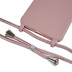 Θήκη Samsung Galaxy A55 5G OEM Soft Silicone Sockproof v3 πλάτη με κορδόνι από αντικραδασμικό TPU ροζ - Image 4