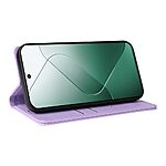 Θήκη Xiaomi 14 5G YIKATU Folio Series με βάση στήριξης, υποδοχή καρτών και μαγνητικό κούμπωμα Flip Wallet από συνθετικό δέρμα και TPU μωβ ανοιχτό - Image 4