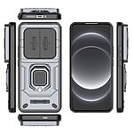 Θήκη Xiaomi 14 Ultra 5G Mad Mask Camshield Armor Guard v4 Πλάτη με προστασία για την κάμερα, Kickstand και Βάση στήριξης από σκλήρό Premium TPU γκρι - Image 5