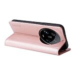 Θήκη Xiaomi 14 Ultra 5G YIKATU Folio Series με βάση στήριξης, υποδοχή καρτών και μαγνητικό κούμπωμα Flip Wallet από συνθετικό δέρμα και TPU ροζ χρυσό - Image 3