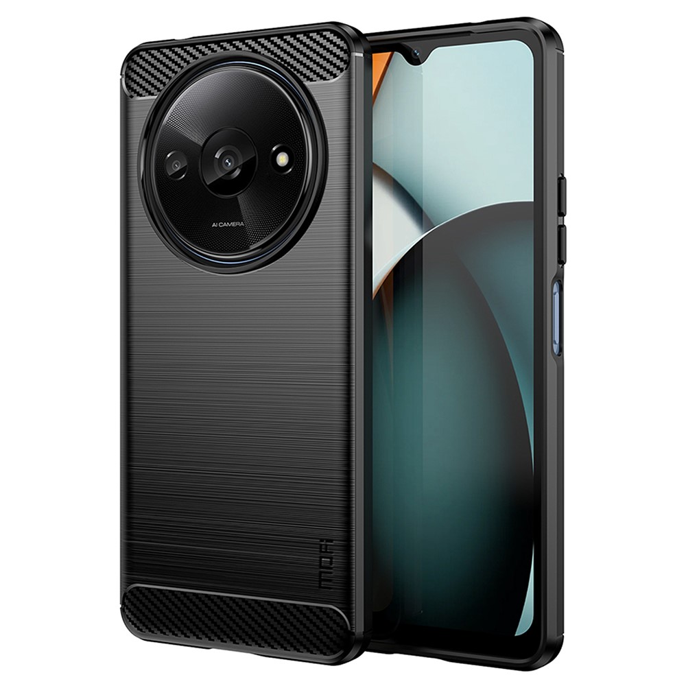 Θήκη Xiaomi Redmi A3 MOFI Brushed V2 TPU Carbon Πλάτη μαύρο Θήκη Xiaomi Redmi A3 MOFI Brushed V2 TPU Carbon Πλάτη μαύρο