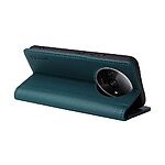 Θήκη Xiaomi Redmi A3 YIKATU Folio Series με βάση στήριξης, υποδοχή καρτών και μαγνητικό κούμπωμα Flip Wallet από συνθετικό δέρμα και TPU πράσινο - Image 3