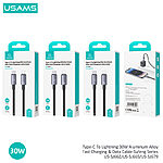 Καλώδιο Φόρτισης Fast Charging και Data USAMS Sufeng Series Aluminum Alloy Type-C σε lightning 30W 0.25m (SJ679USB01) μαύρο - Image 5