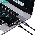 Καλώδιο Φόρτισης Fast Charging και Data USAMS Sufeng Series Aluminum Alloy Type-C σε Type-C 100W 1.20m (SJ671USB01) μαύρο - Image 3