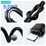 Καλώδιο Φόρτισης και Data USAMS KY Series USB-A σε lightning 2.4A 2.0m (SJ694USB02) λευκό - Image 4