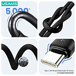 Καλώδιο Φόρτισης και Data USAMS KY Series USB-A σε Type-C 3A 2.0m (SJ693USB01) μαύρο - Image 4