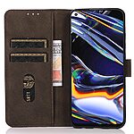 Θήκη Realme C67 4G KHAZNEH Litchi Skin Texture Leather με βάση στήριξης, υποδοχές καρτών και μαγνητικό κούμπωμα καφέ - Image 3