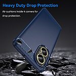 Θήκη Realme C67 4G Mad Mask Brushed TPU Carbon Πλάτη μπλε - Image 3