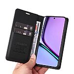 Θήκη Realme C67 4G YIKATU Folio Series με βάση στήριξης, υποδοχή καρτών και μαγνητικό κούμπωμα Flip Wallet από συνθετικό δέρμα και TPU μαύρο - Image 5