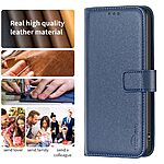 Θήκη Samsung Galaxy M15 5G BINFEN COLOR Leather Wallet series 12 με βάση στήριξης, υποδοχές καρτών και μαγνητικό κούμπωμα μπλε - Image 4