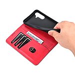 Θήκη Samsung Galaxy M55 5G AZNS Litchi Retro V4 Texture Leather με βάση στήριξης, υποδοχές καρτών και μαγνητικό κούμπωμα κόκκινο - Image 5