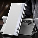 Θήκη Samsung Galaxy M55 5G New Design Leather Stand Cover από συνθετικό δέρμα λευκό - Image 2