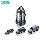 USAMS CC175 mini φορτιστής αυτοκινήτου C35 45W με 1 x USB-A + 1 x Type-C (CC175CC01) - μαύρος - Image 3