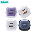 USAMS CC254 HC Series επιτοίχιος φορτιστής GaN Fast Charger 30W με 1 x USB-A + 1 x Type-C (CC254TC01) - μαύρος - Image 4