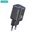 USAMS CC254 HC Series επιτοίχιος φορτιστής GaN Fast Charger 30W 2 x port USB-A και Type-C (CC254TC01) - μαύρο