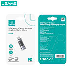 USAMS SJ682 Adapter Μετατροπέας AU18 από Type-C male σε Type-C female  Aluminum και Digital Display (SJ682TC01) μαύρο - Image 5