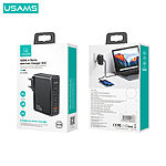 USAMS US-CC163 T50 επιτοίχιος φορτιστής GaN Fast Charger 100W με 1 x USB-A + 3 x Type-C (CC163TC01) - μαύρος - Image 5